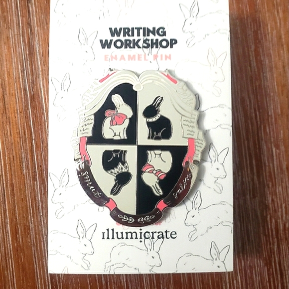 Bunny, Smut salon Crest, Writing Workshop, enamel pin, Illumicrate - Picture 1 of 3